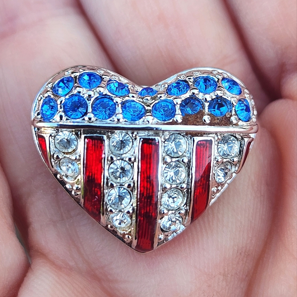 Swarovski "The Brave Heart Pin" 9/11 Tribute Brooch